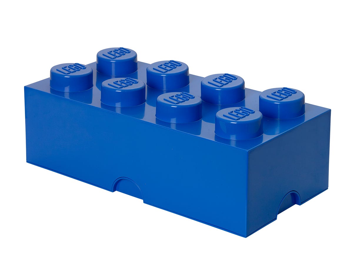 LEGO Otros - Ladrillo de almacenamiento de 8 espigas (azul)