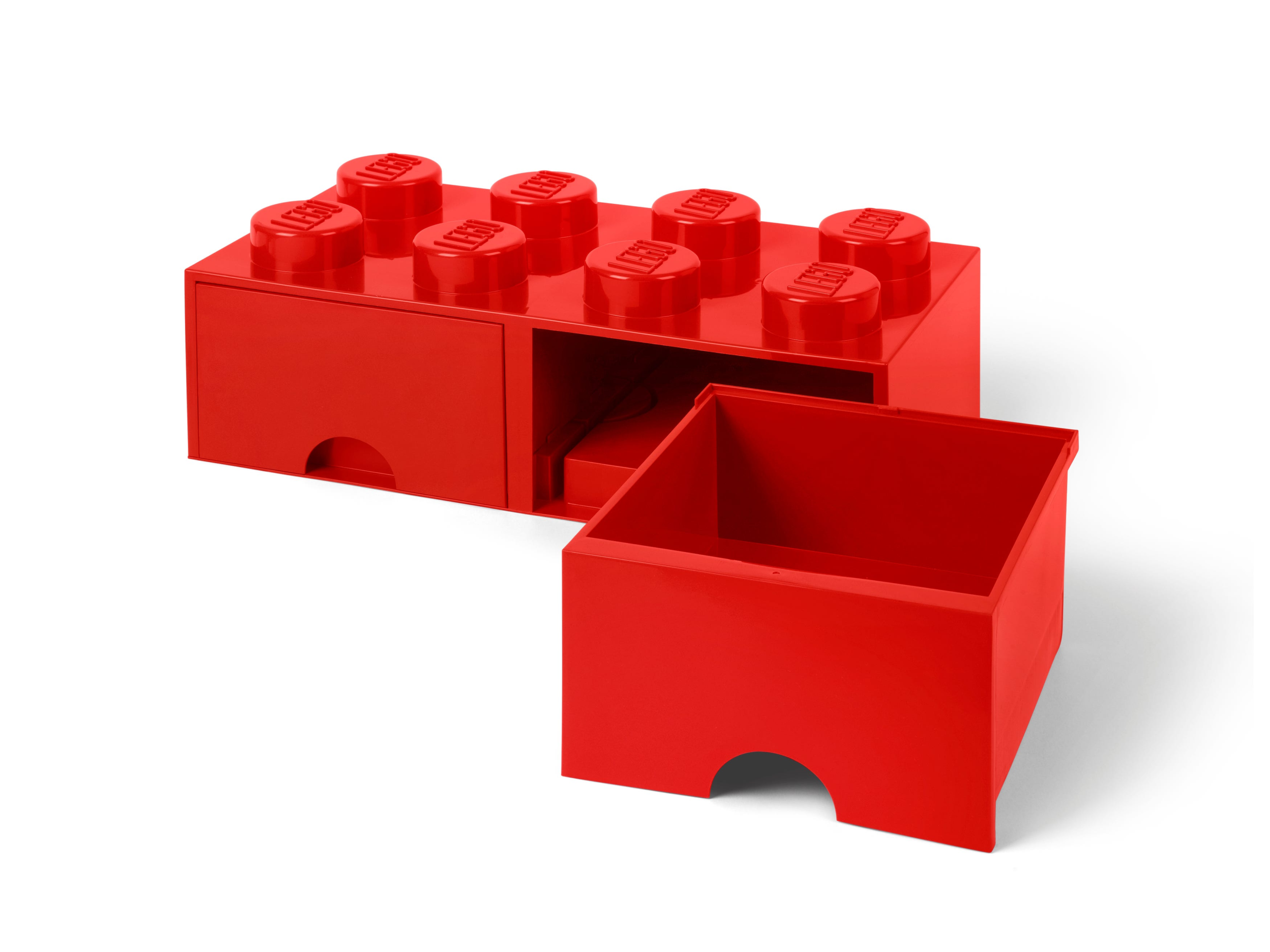 LEGO Otros - Ladrillo de almacenamiento rojo de 8 espigas con cajones LEGO®