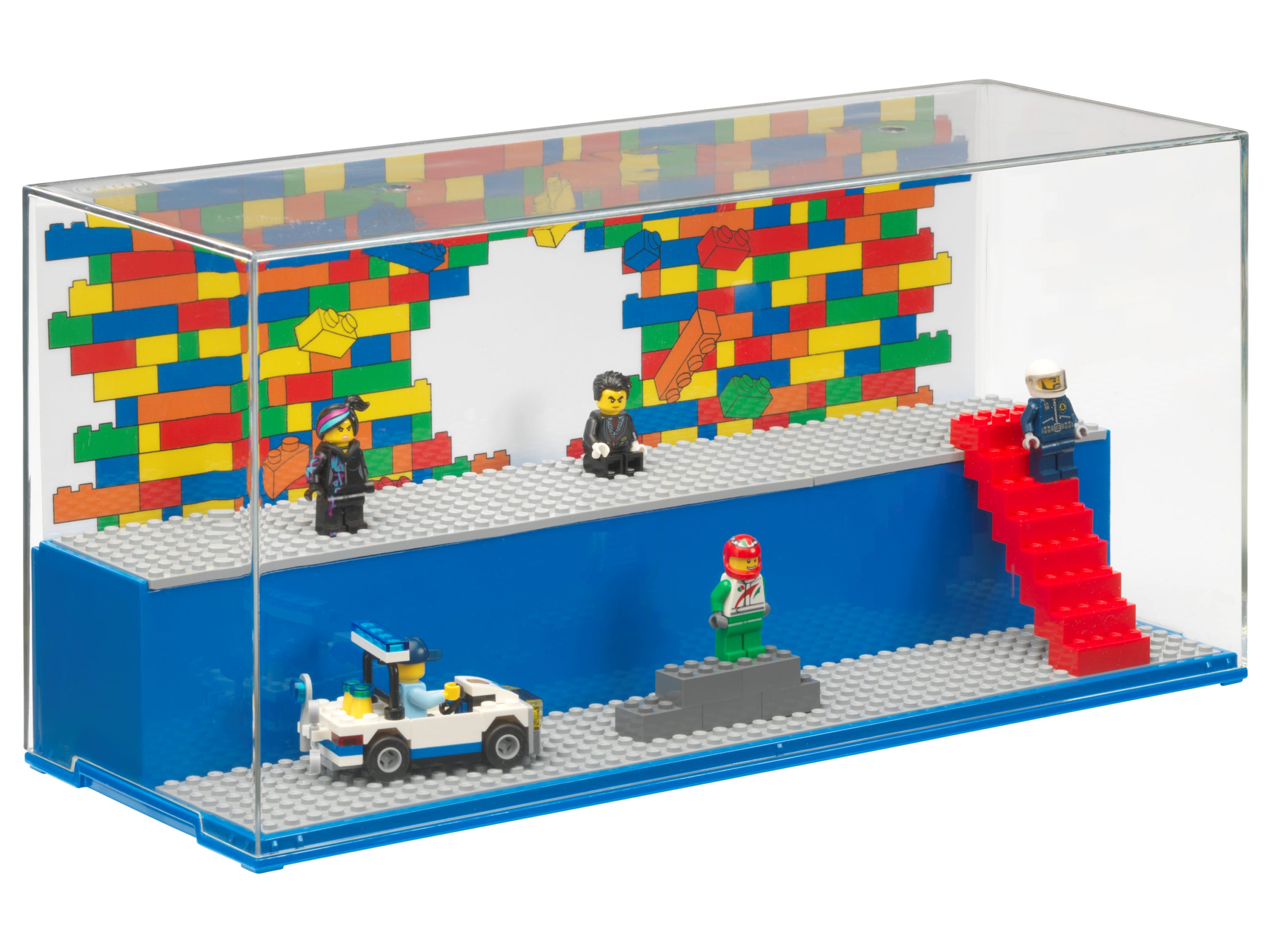 LEGO Otros - Vitrina de exposición y juego azul