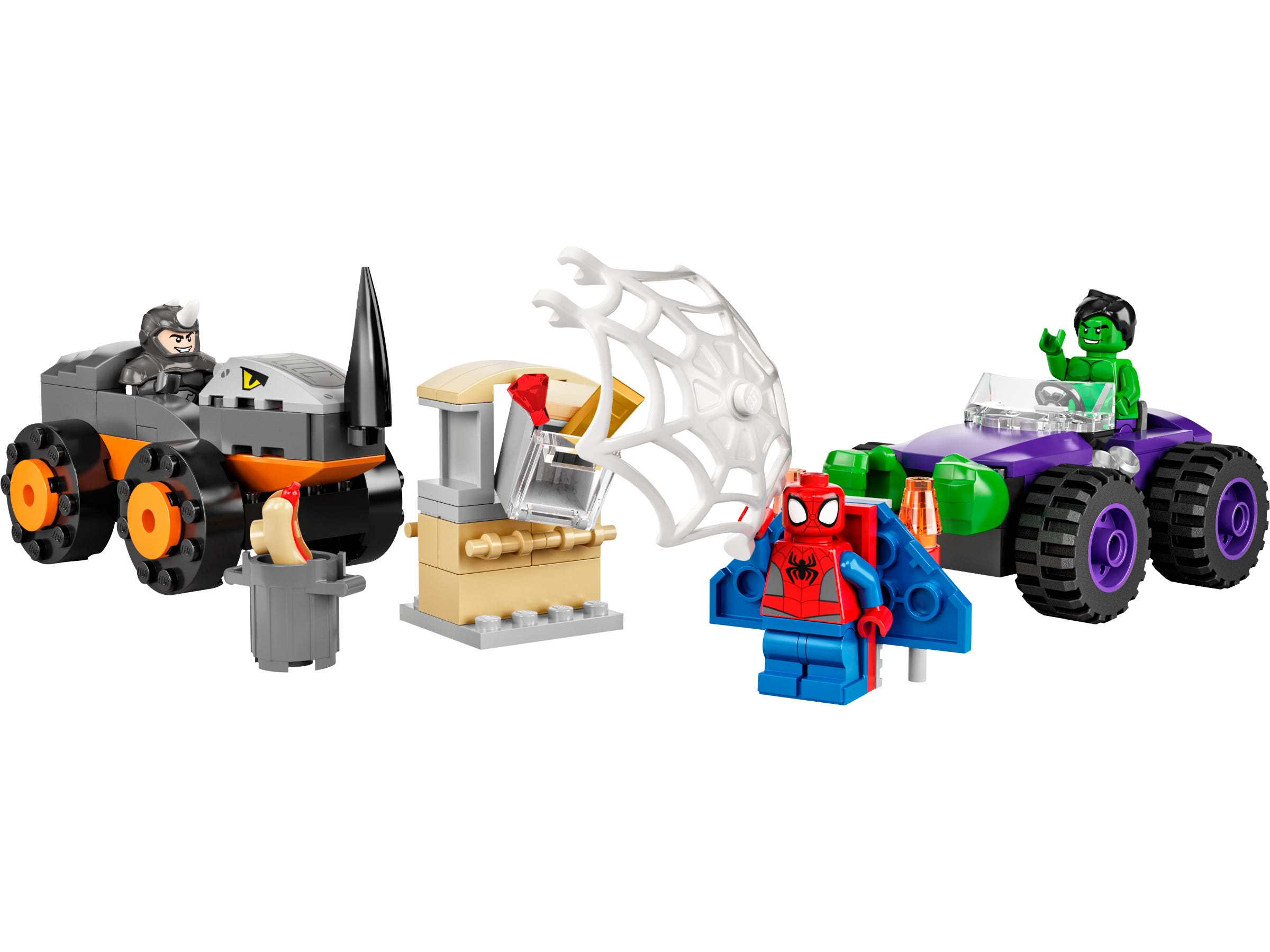LEGO Spider-Man - Camiones de Combate de Hulk y Rino