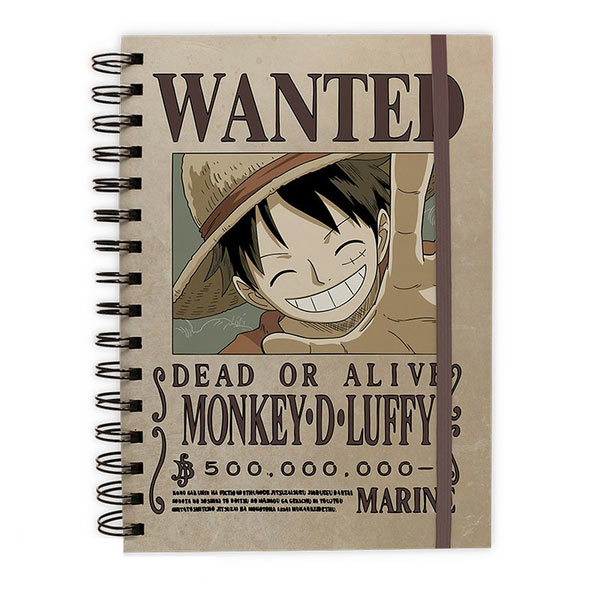 Libreta A5 Luffy Se Busca. One Piece
