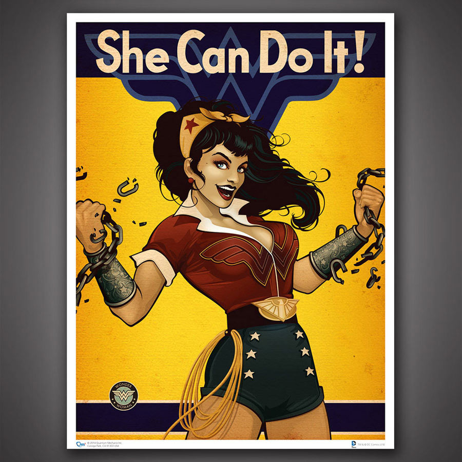 Litografía Wonder Woman 46 x 61 cm. Línea Bombshells. DC Cómics. Quantum Mechanix