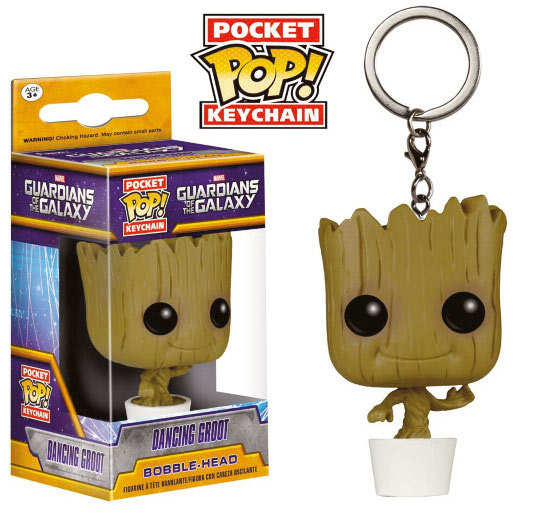 Llavero Dancing Groot 4 cm. Guardianes de la Galaxia. Línea POP! Pocket. Funko