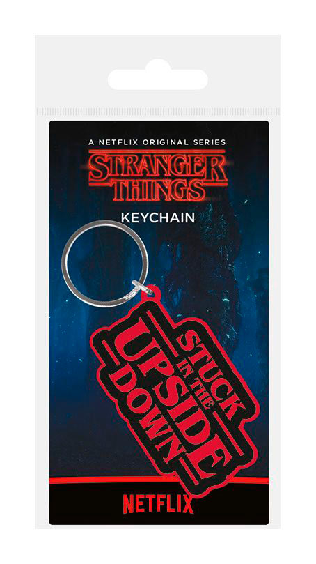 Llavero caucho Stuck In The Upside Down 6 cm. Stranger Things