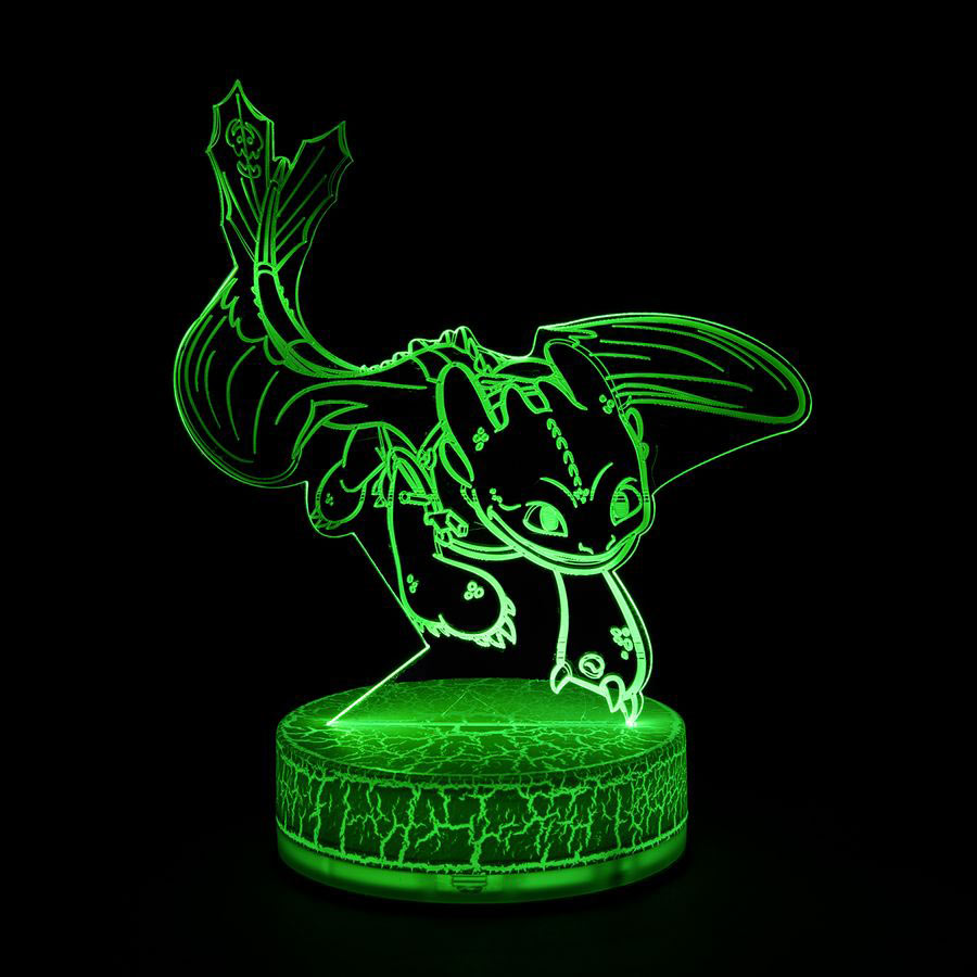 Lámpara 3D Furia Nocturna. Como entrenar a tu Dragón