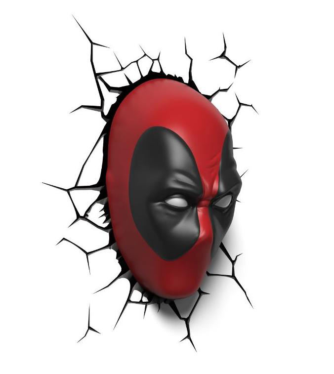 Lámpara 3D de pared Deadpool. Marvel
