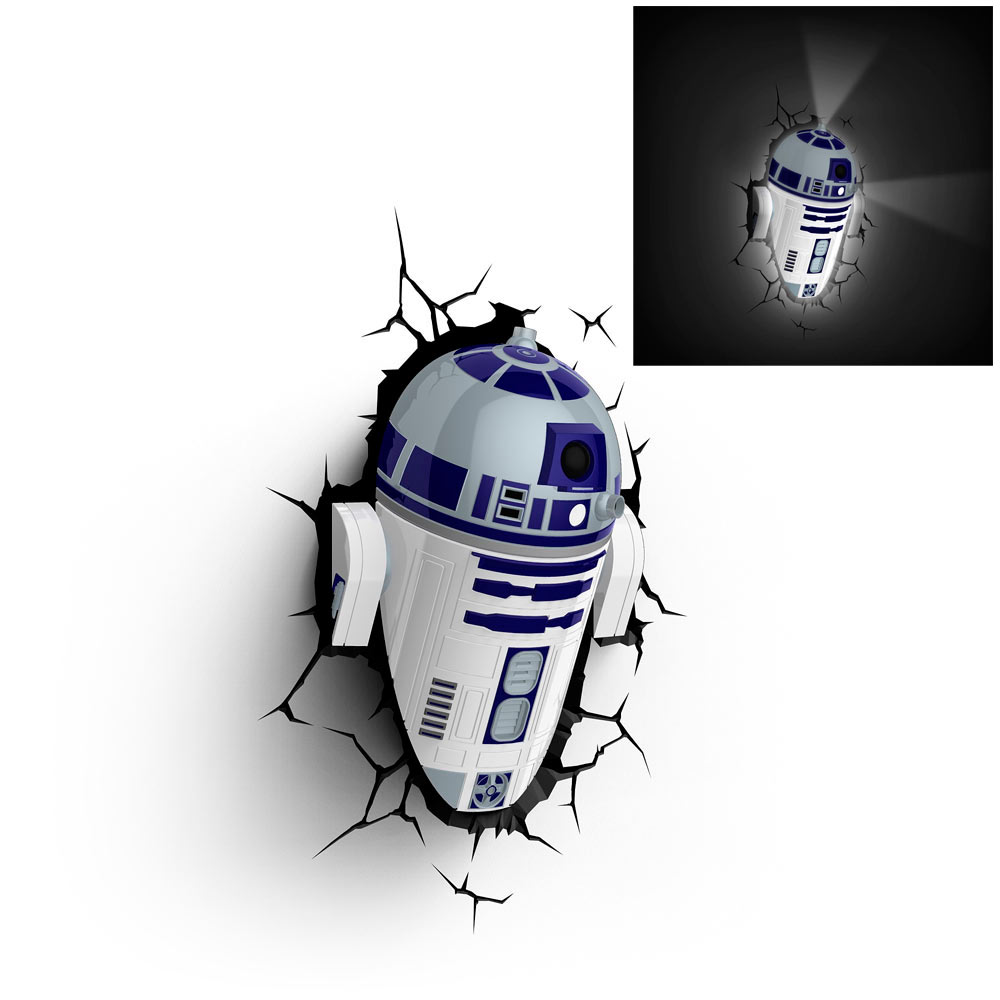 Lámpara 3D de pared R2-D2 32 cm. Star Wars