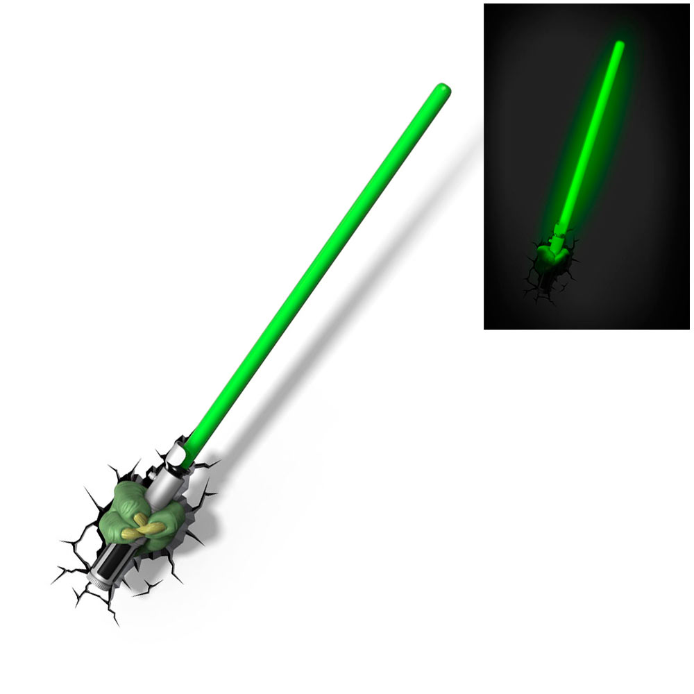 Lámpara 3D de pared Yoda