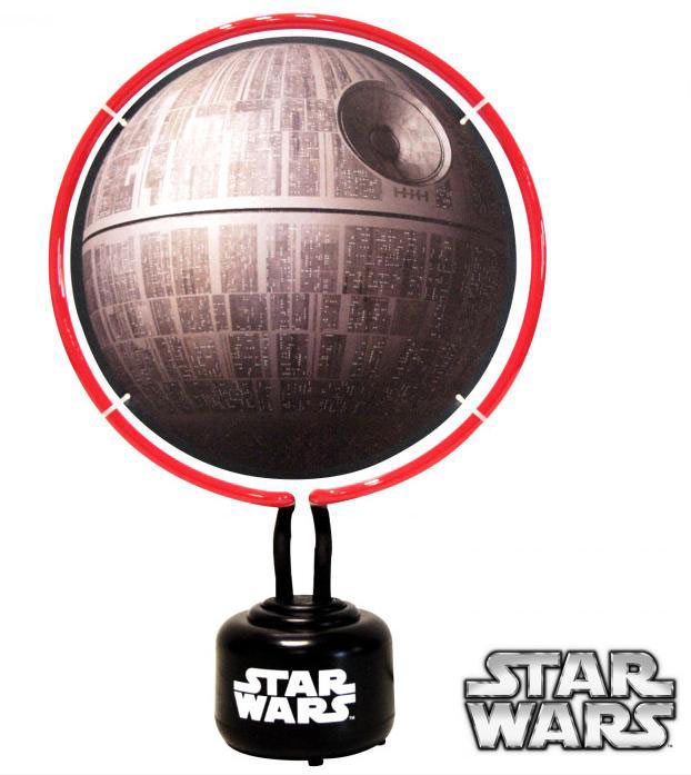Lámpara Neón Estrella de la Muerte. Star Wars