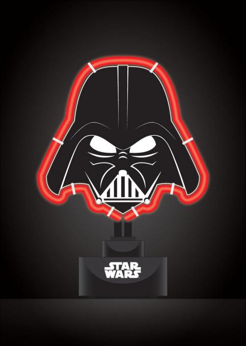 Lámpara Neón silueta Darth Vader 19 x 24 cm. Star Wars