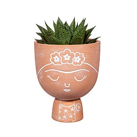 Maceta Frida Kahlo de terracota