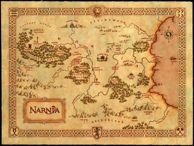 Mapa Las Crónicas de Narnia. Narnia (49x65cm)
