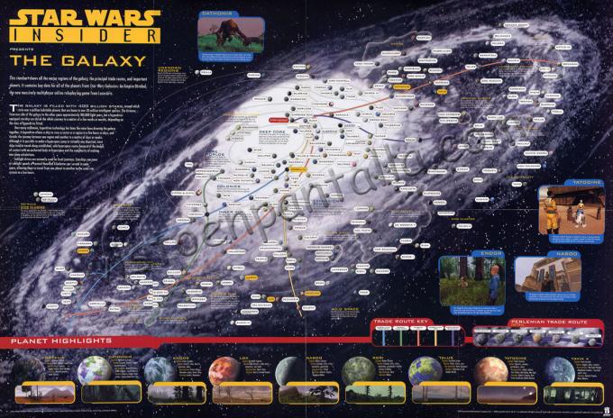 Mapa de las galaxias Star Wars