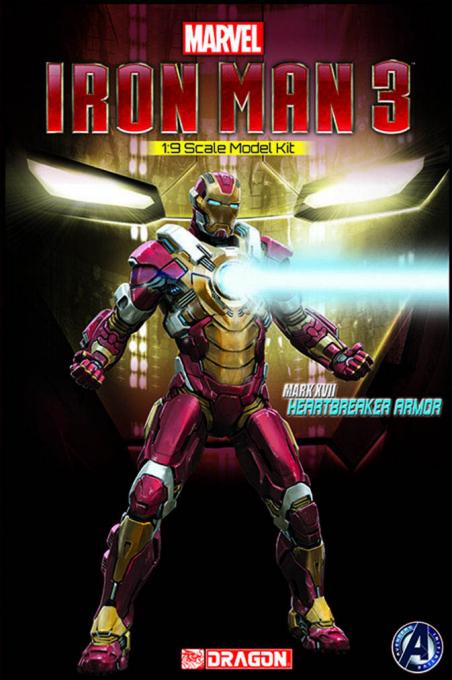 Maqueta Mark XVII Heartbreaker Armor de 20 cm. Iron Man 3. Dragon Models