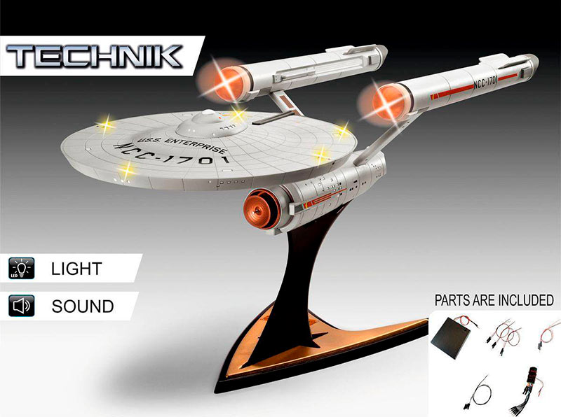 Maqueta Nave USS Enterprise NCC-1701. Star Trek. Con luz y sonido. Level 5. Escala 1:600. Revell