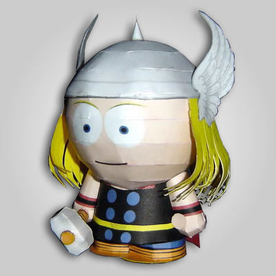 Maqueta de papel Figura Thor