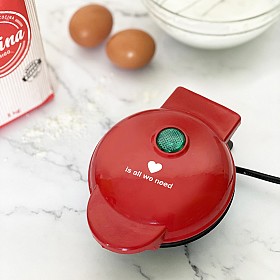 Mini gofrera para hacer gofres con forma de corazón