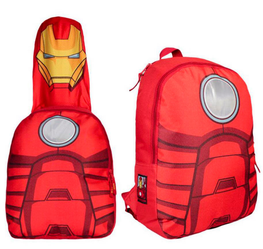 Mochila con capucha Iron Man. 37cm