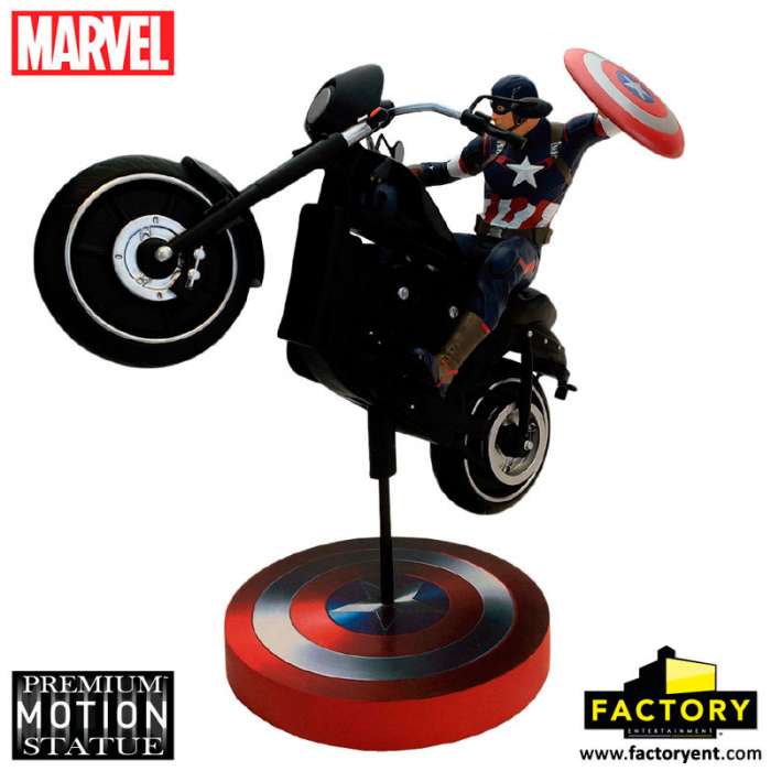 Motocicleta Capitán América 38 cm. Los Vengadores: la era de Ultrón. Premium Motion. Factory Entertainment