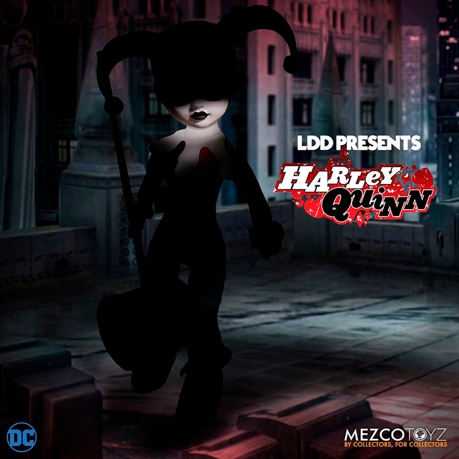 Muñeco Classic Harley Quinn 25 cm. Línea Living Dead Dolls. DC Cómics. Mezco Toys