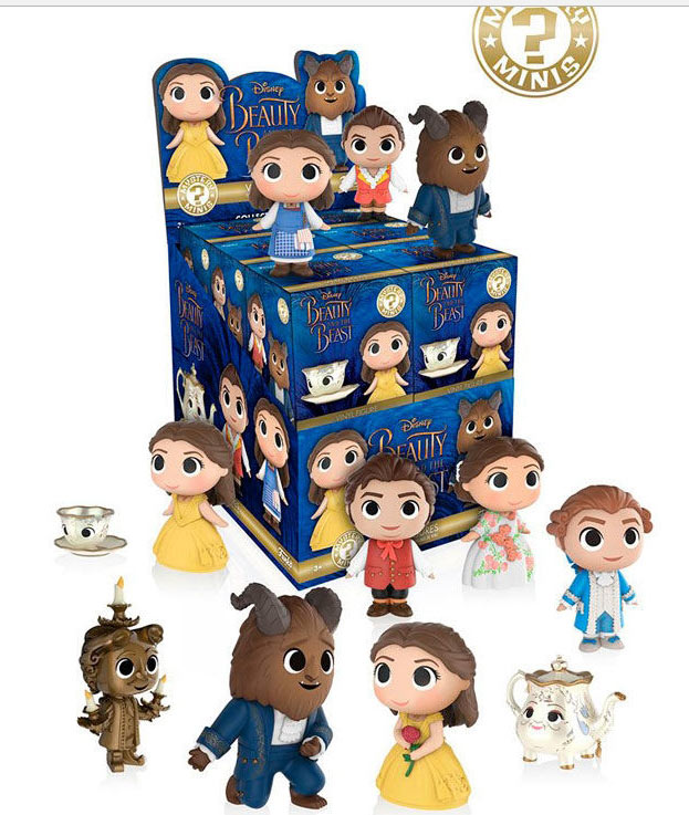 Pack 12 figuras Bella y la Bestia Disney 6 cm. Mystery Minis. Funko