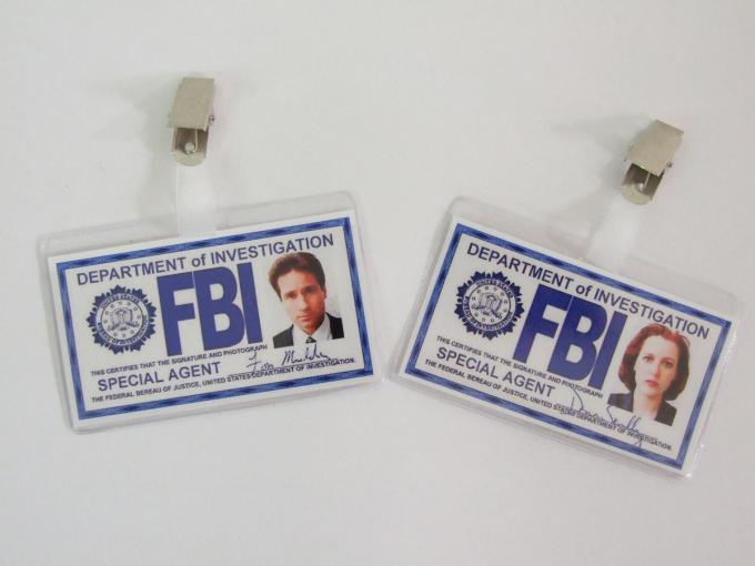 Pack 2 Carnets Identificativos Expediente X. Fox Mulder y Dana Scully