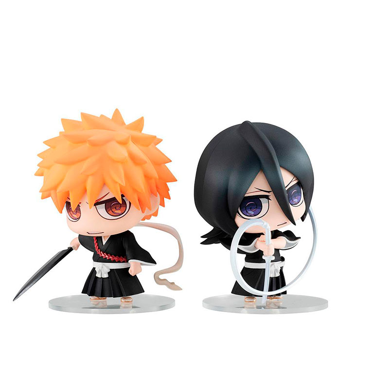 Pack 2 Figuras Ichigo & Rukia 7 cm. Bleach. Chimimega Buddy Series. Megahouse