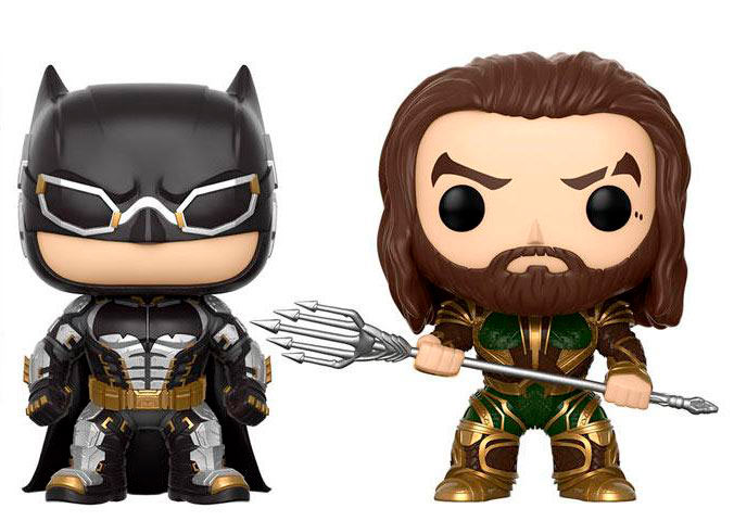 Pack 2 Funko POP Batman & Aquaman 9 cm. La Liga de la Justicia