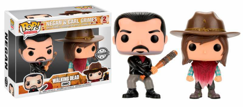 Pack 2 Funko POP Negan & Carl Grimes 9 cm.The Walking Dead