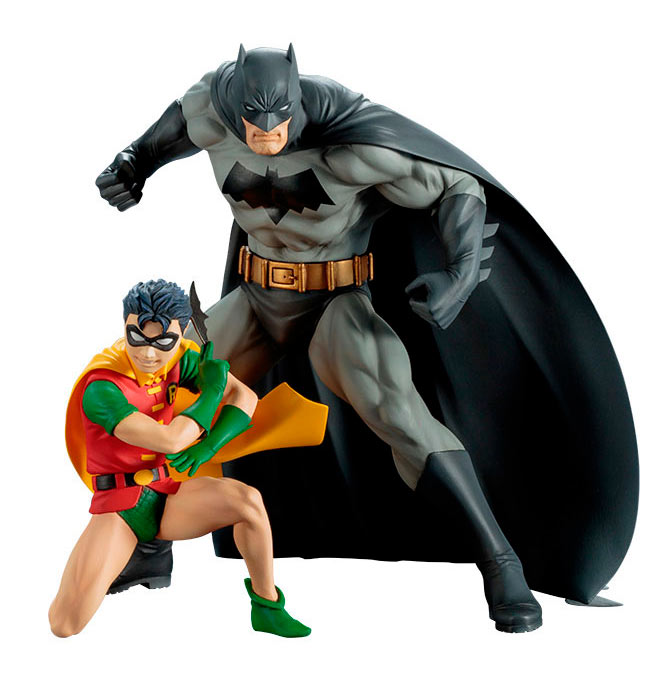 Pack 2 estatuas Batman & Robin 16 cm. Línea ARTFX+. DC Cómics. Kotobukiya