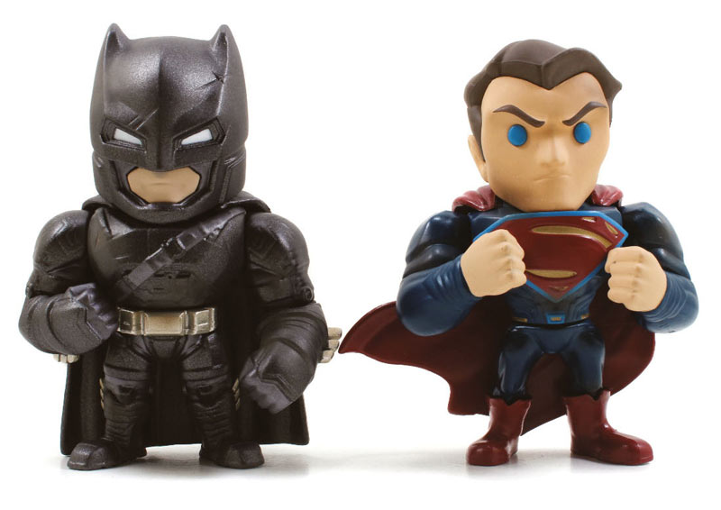 Pack 2 figuras 10 cm Batman v Superman: el Amanecer de la Justicia. Línea Metals Diecast. Jada Toys
