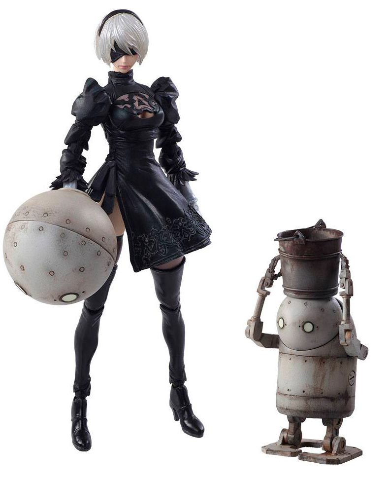 Pack 2 figuras 2B & Machine Lifeform 15 y 9 cm. NieR Automata. Square-Enix