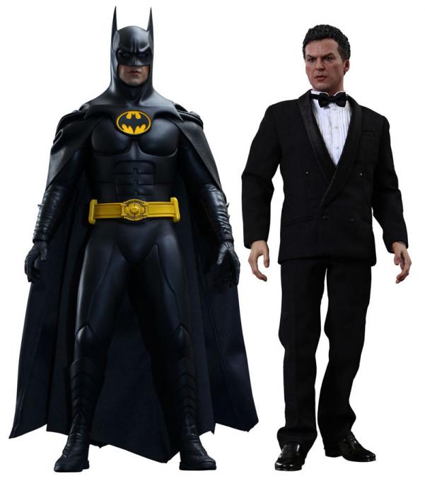 Pack 2 figuras Batman & Bruce Wayne 32 cm. Batman Forever. Movie Masperpiece. Escala 1:6. Hot Toys