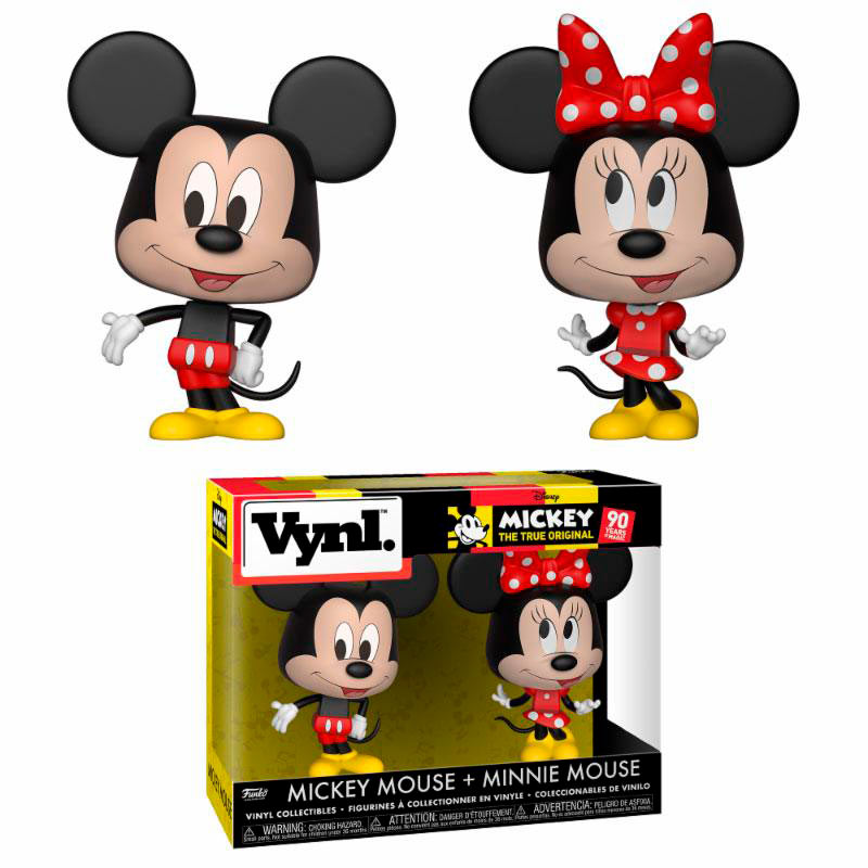 Pack 2 figuras Mickey Mouse & Minnie Mouse 10 cm. 90th Aniversario. Disney. Funko