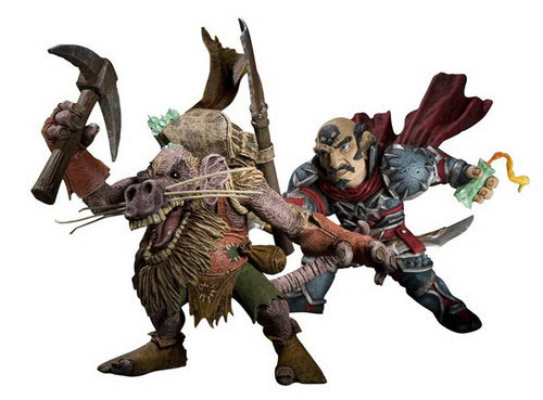 Pack 2 figuras World of Warcraft. Gnome Rogue vs Kobold Miner