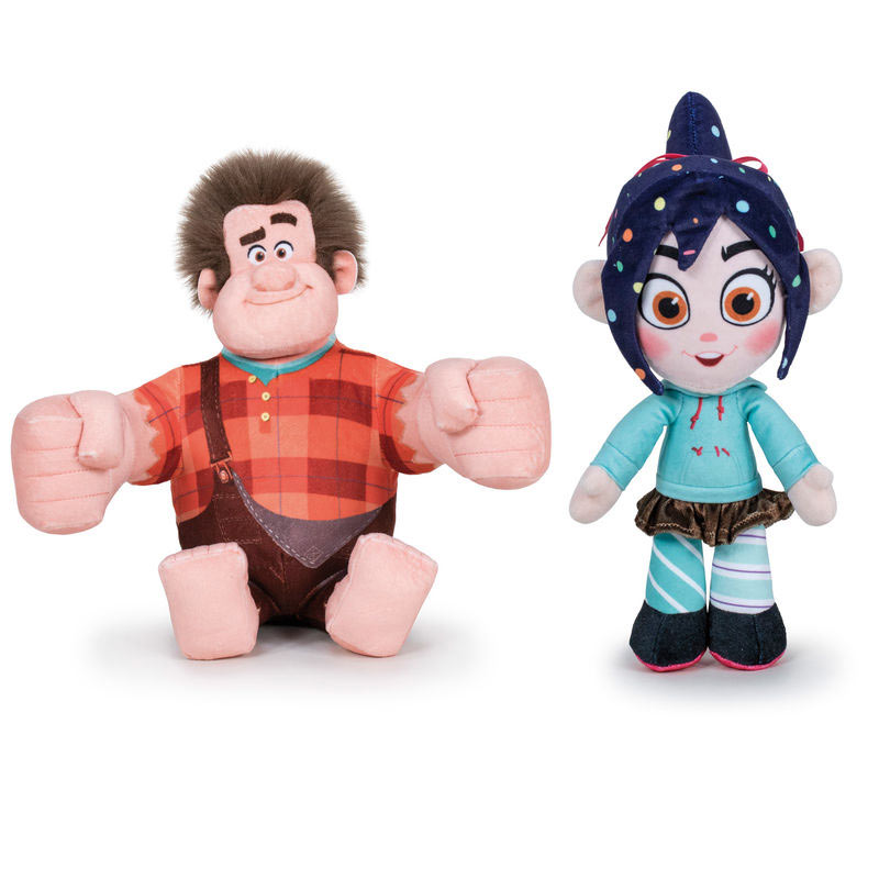 Pack 2 peluches Ralph y Vanellope