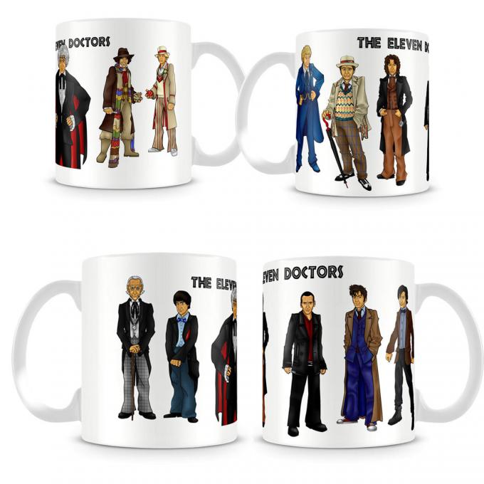 Pack 2 tazas Doctor Who. Eleven Doctors