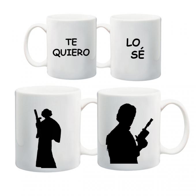 Pack 2 tazas Star Wars. Han Solo y Princesa Leia