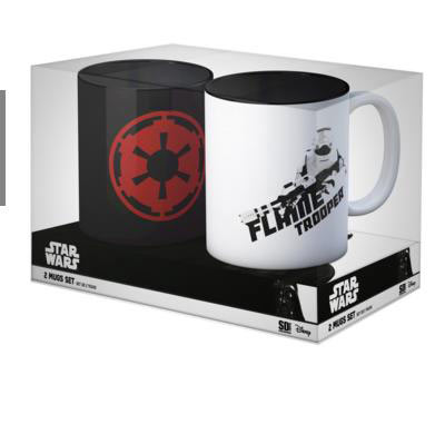 Pack 2 tazas Star Wars. Logo Imperio más Flametrooper