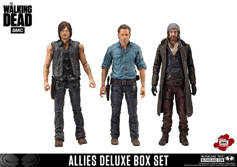 Pack 3 Figuras The Walking Dead Allies 13 cm. Serie TV. McFarlane Toys