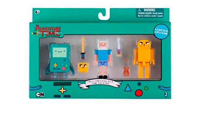 Pack 3 minifiguras Hora de Aventuras 7 cm.