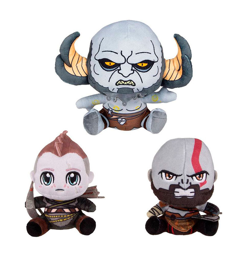 Pack 3 peluches God of War Kratos de 10-15 cm. Stubbins. Gaya Entertainment