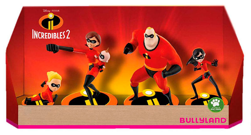 Pack 4 figuras Los Increíbles 2 de 4 y 9 cm. Bullyland