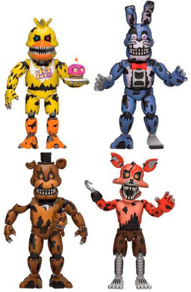 Pack 4 figuras Nightmare 5 cm. Five Nights at Freddy's. Funko