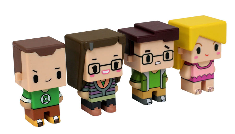 Pack 4 minifiguras Pixel 7 cm. Set 1. The Big Bang Theory
