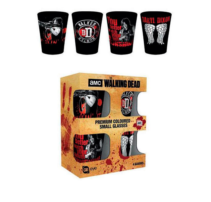 Pack 4 vasos chupito Daryl Dixon. The Walking Dead