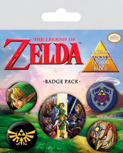 Pack 5 chapas The Legend of Zelda