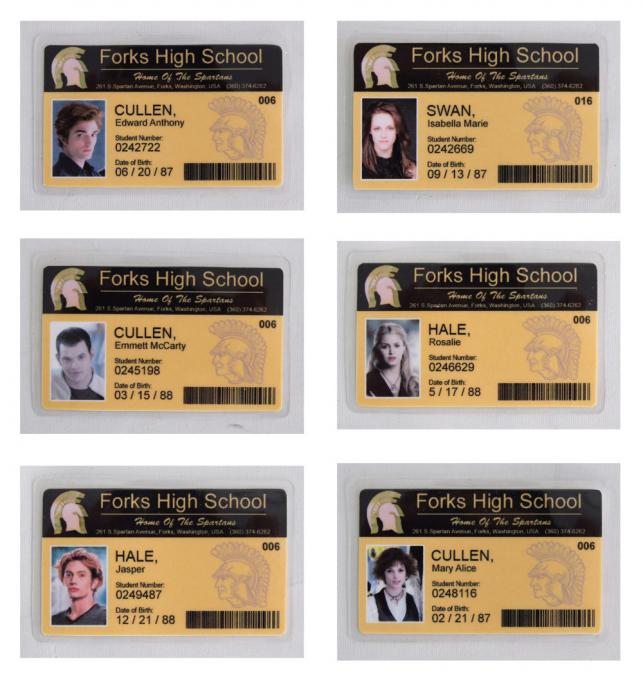 Pack 6 Carnets de Estudiante Crepúsculo. Forks High School