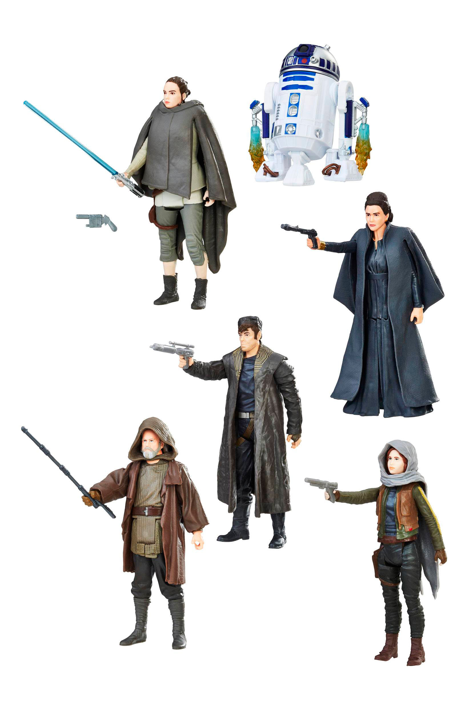 Pack 6 figuras 10 cm. Star Wars 2017 Force Link. Hasbro