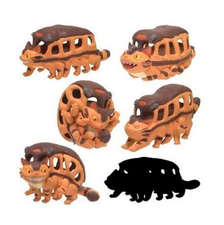 Pack 6 minifiguras Catbus colección poses 6 cm. Mi vecino Totoro. Studio Ghibli. Benelic